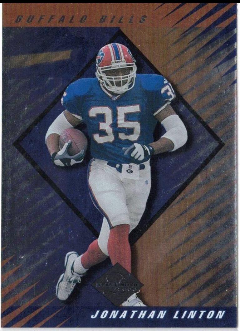 Jonathan Linton #3 Football Cards 2000 Leaf Limited