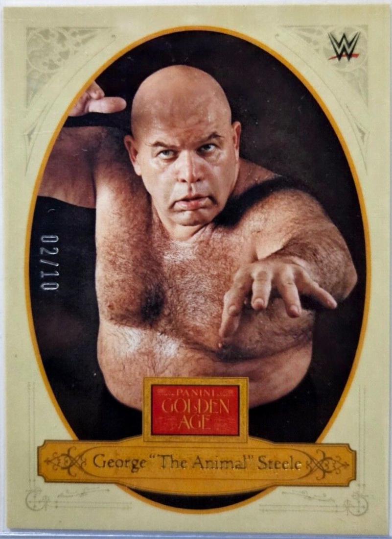 George The Animal Steele [Gold] #182 Prices | 2023 Panini Chronicles ...