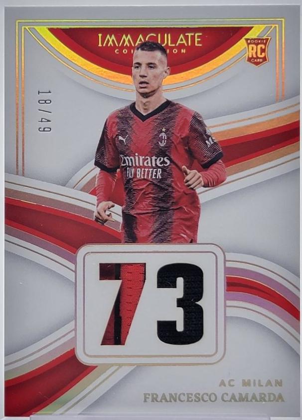 Francesco Camarda #21 Soccer Cards 2023 Panini Immaculate Jersey Number