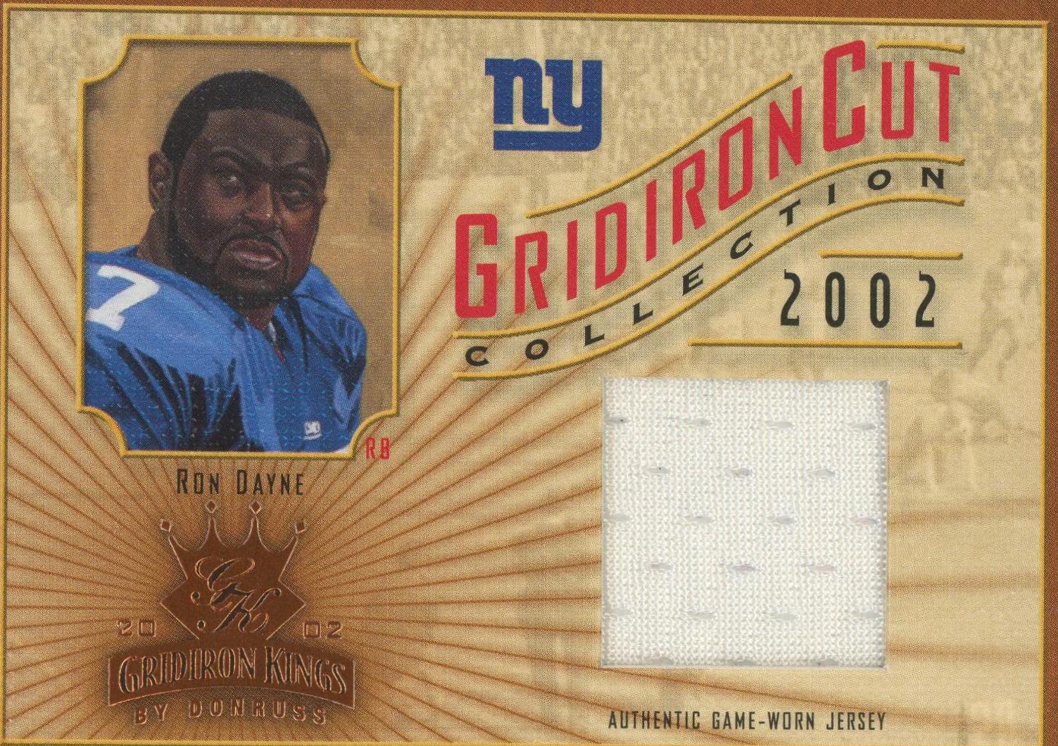 Ron Dayne #GC-67 Football Cards 2002 Panini Donruss Gridiron Kings Cut Collection