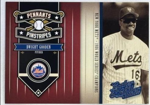 Dwight Gooden #PP-4 Baseball Cards 2004 Donruss Leather & Lumber Pennants Pinstripes