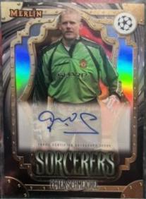 Peter Schmeichel #SA-PS Soccer Cards 2023 Topps Merlin UEFA Sorcerers Autograph