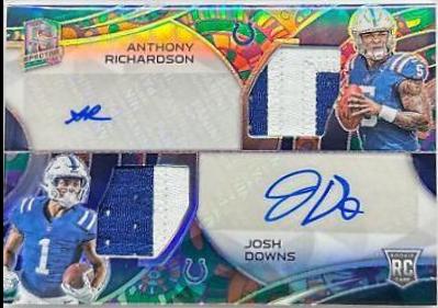 Anthony Richardson #40 Football Cards 2023 Panini Spectra Rookie Autograph Psychedelic