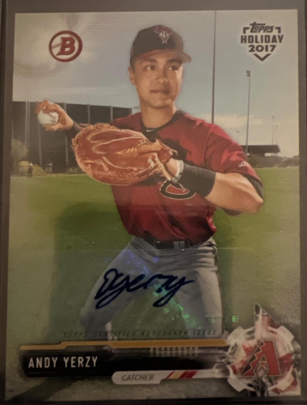 Andy Yerzy #TH-AY Baseball Cards 2017 Topps Holiday Autographs