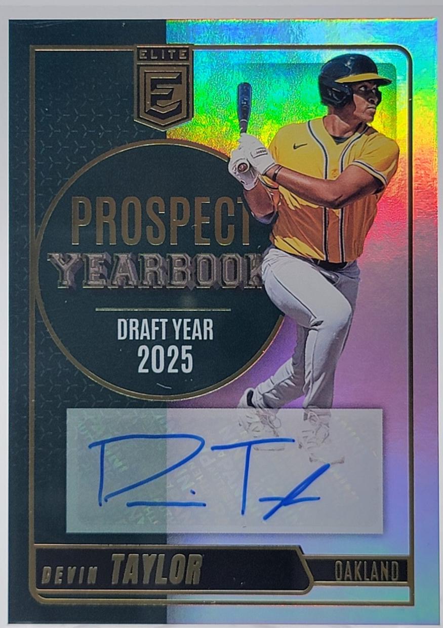 Devin Taylor #1 2026 Panini Donruss Elite Prospect Yearbook Signature Baseball