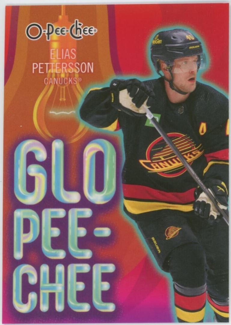 Elias Pettersson #GLO-10 Hockey Cards 2024 O-Pee-Chee Glo-Pee-Chee