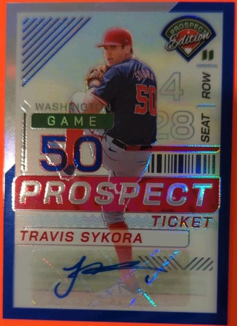 Travis Sykora [Blue Holo Ticket Signature] #91