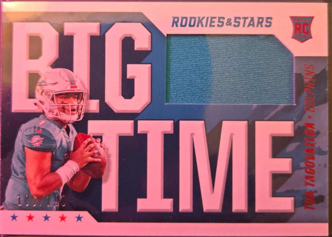 Tua Tagovailoa #BT-TT Football Cards 2020 Panini Rookies & Stars Big Time Relics