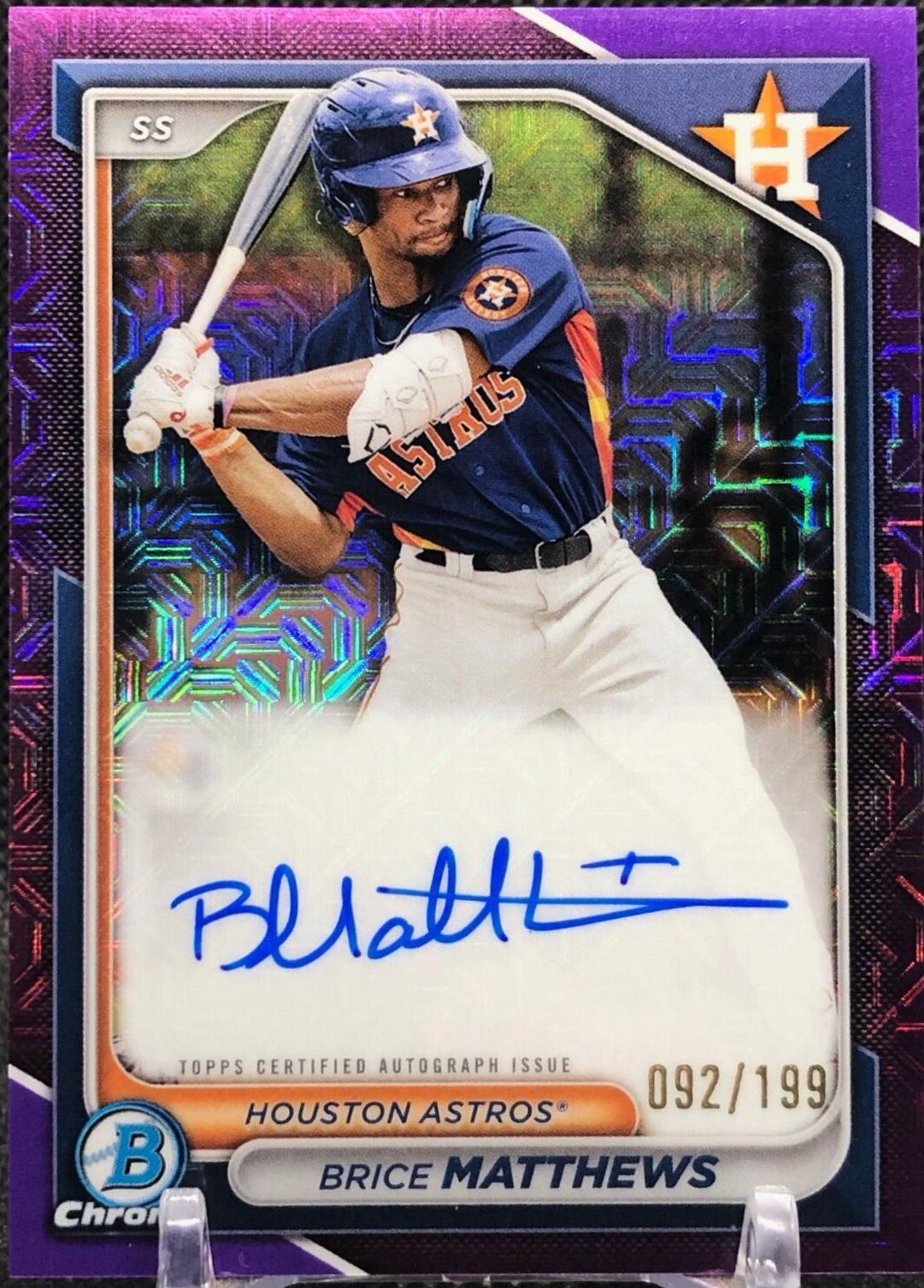 Brice Matthews [Purple Mojo Refractor] #BMA-BM