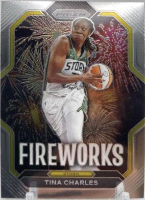 Tina Charles #2 Basketball Cards 2023 Panini Prizm WNBA Fireworks