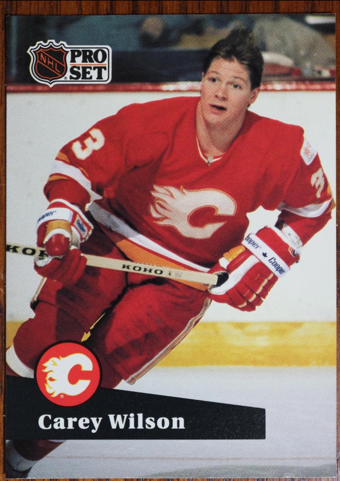 Carey Wilson #36 Hockey Cards 1991 Pro Set