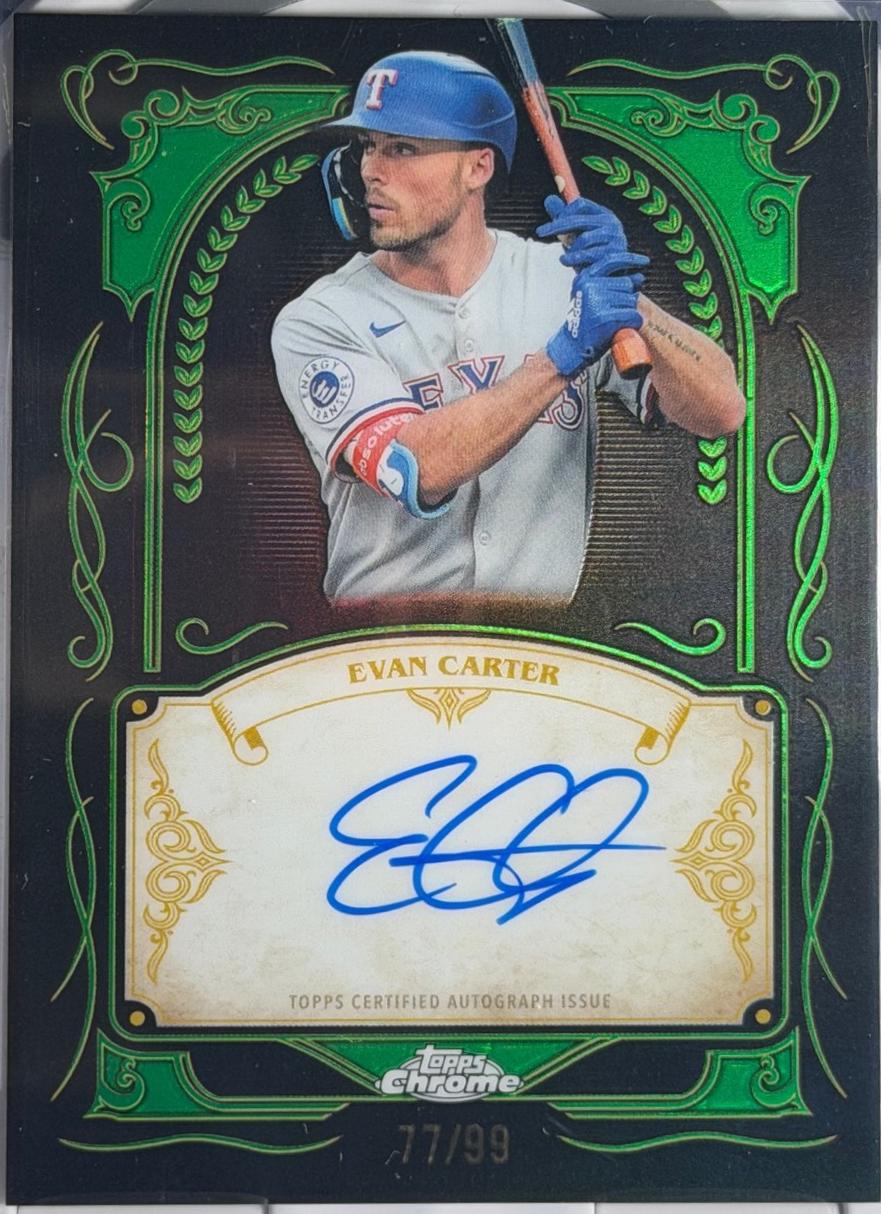 Evan Carter [Green] #IS-EC Prices | 2026 Topps Chrome Ink Strokes ...