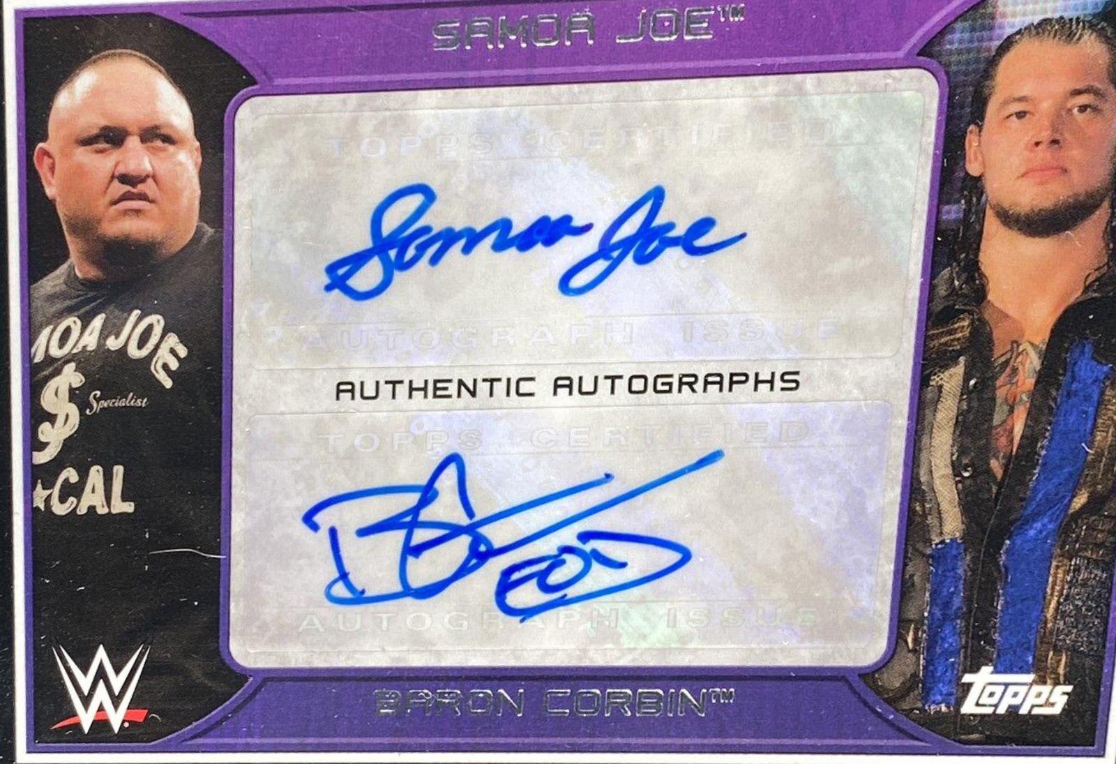 Samoa Joe Wrestling Cards 2016 Topps WWE Autographs