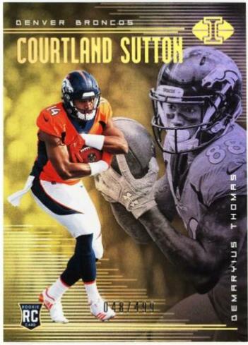 Courtland Sutton, Demaryius Thomas #6 Football Cards 2018 Panini Illusions