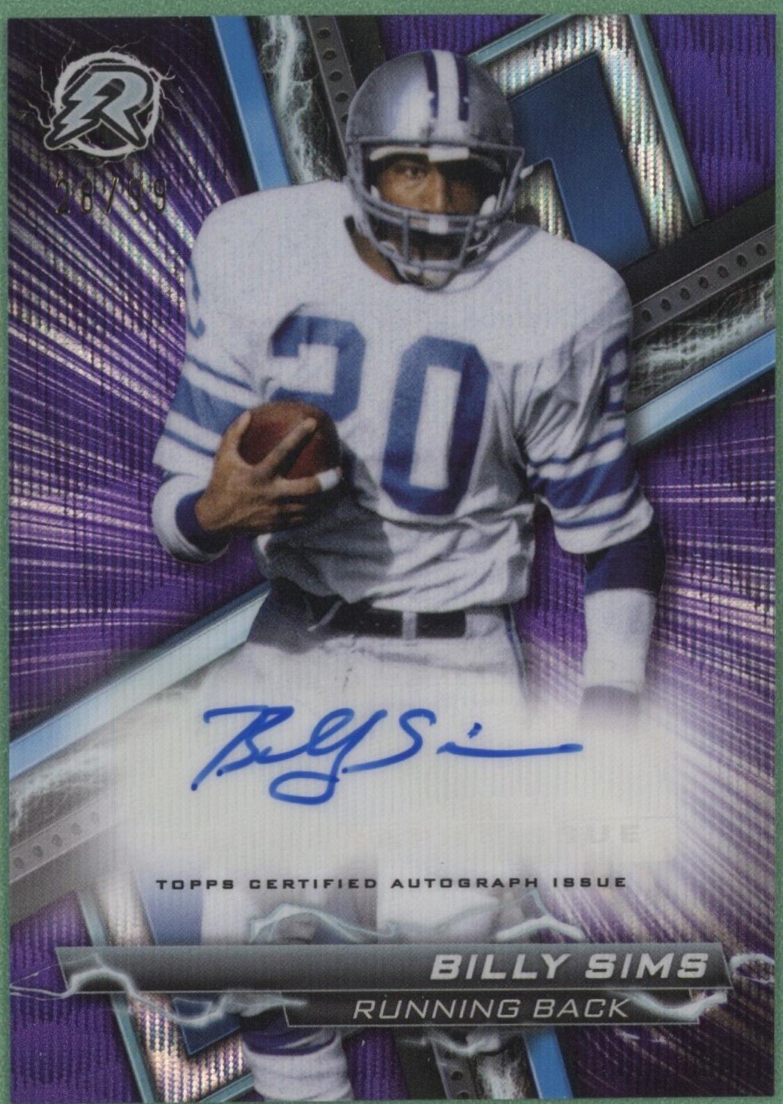 Billy Sims [Purple Surge] #RA-BSI