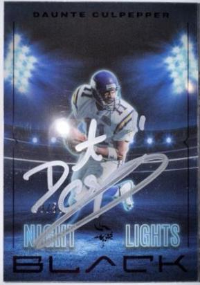 Daunte Culpepper #NLS-DCR Football Cards 2024 Panini Black Night Lights Signature