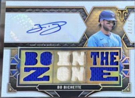 Bo Bichette #TTAR-BO4 2022 Topps Triple Threads Baseball Autograph Relics