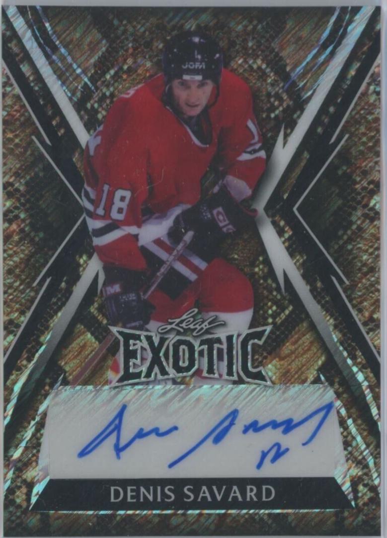 Denis Savard #E-DS2 2024 Leaf Metal Legends Exotic Autograph Hockey