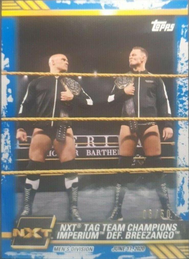 NXT Tag Team Champions Imperium def. Breezango #40 Wrestling Cards 2021 Topps WWE NXT