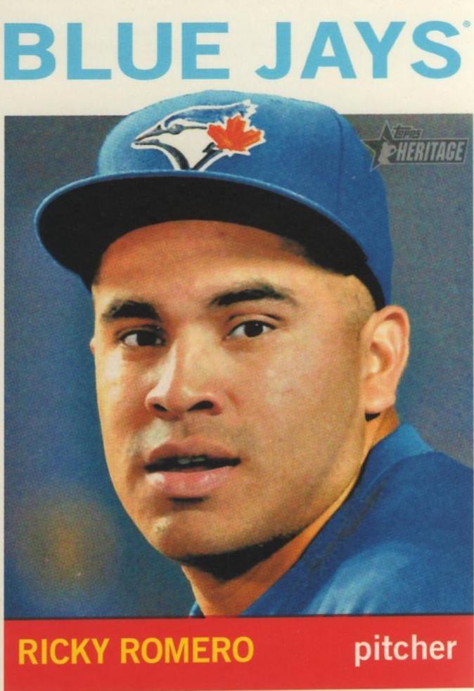 Ricky Romero #34 Baseball Cards 2013 Topps Heritage