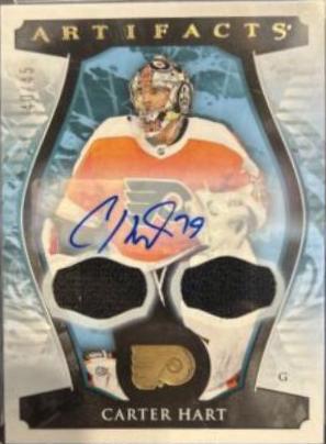 Carter Hart #138 2023 Upper Deck Artifacts Autograph Material Hockey