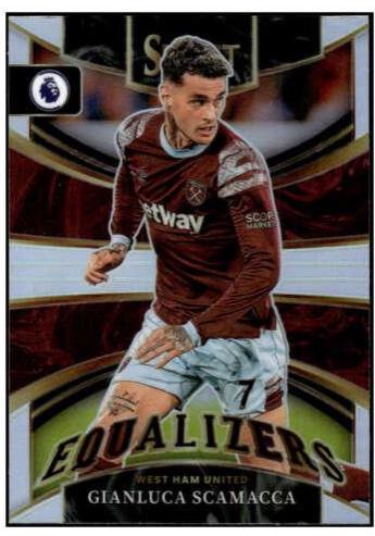 Gianluca Scamacca #2 Soccer Cards 2022 Panini Select Premier League Equalizers