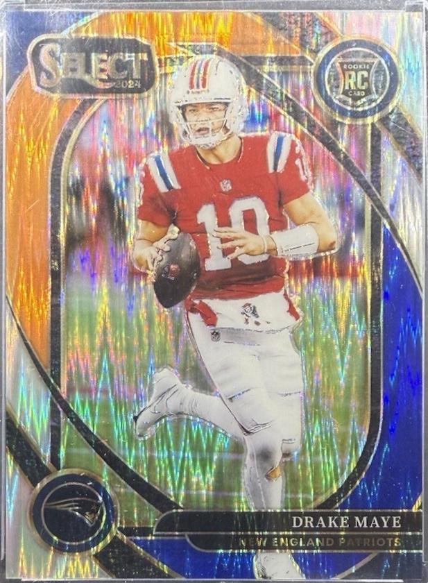 Drake Maye [Blue Orange Prizm Shock] #218 Prices | 2024 Panini