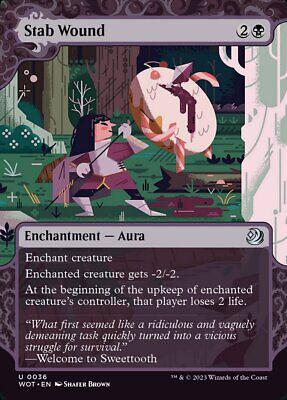 Stab Wound [Foil] (Magic Wilds of Eldraine Enchanting Tales)