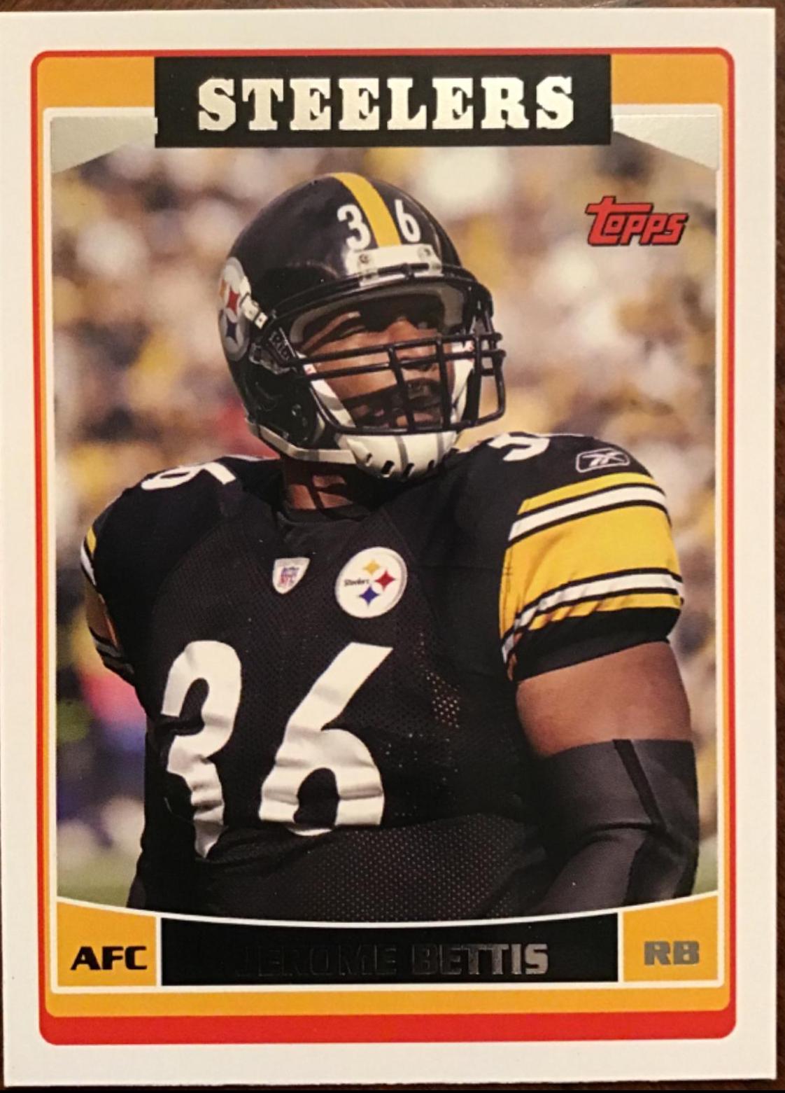 Jerome Bettis #PIT4 Football Cards 2006 Topps Team Set Steelers