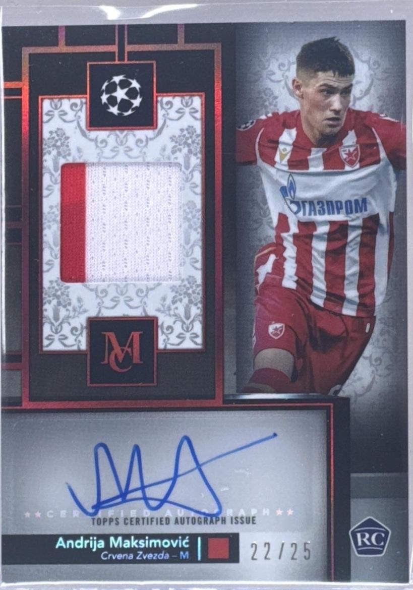 Andrija Maksimovic #MAR-AM 2024 Topps Museum UEFA Autographed Relics