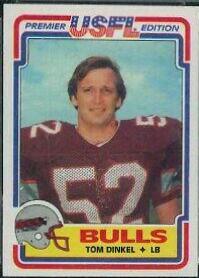 Tom Dinkel #40 Football Cards 1984 Topps USFL