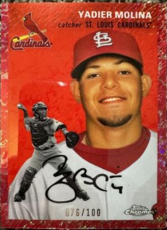 Yadier Molina [Cream Fuchsia Lava Refractor] #499
