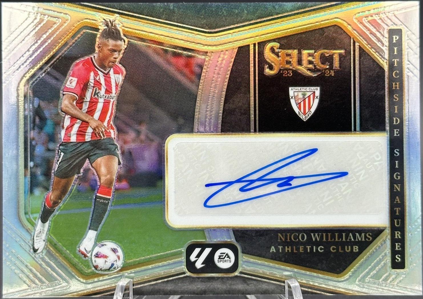 Nico Williams #PS-NW 2023 Panini Select LA Liga Pitchside Signatures