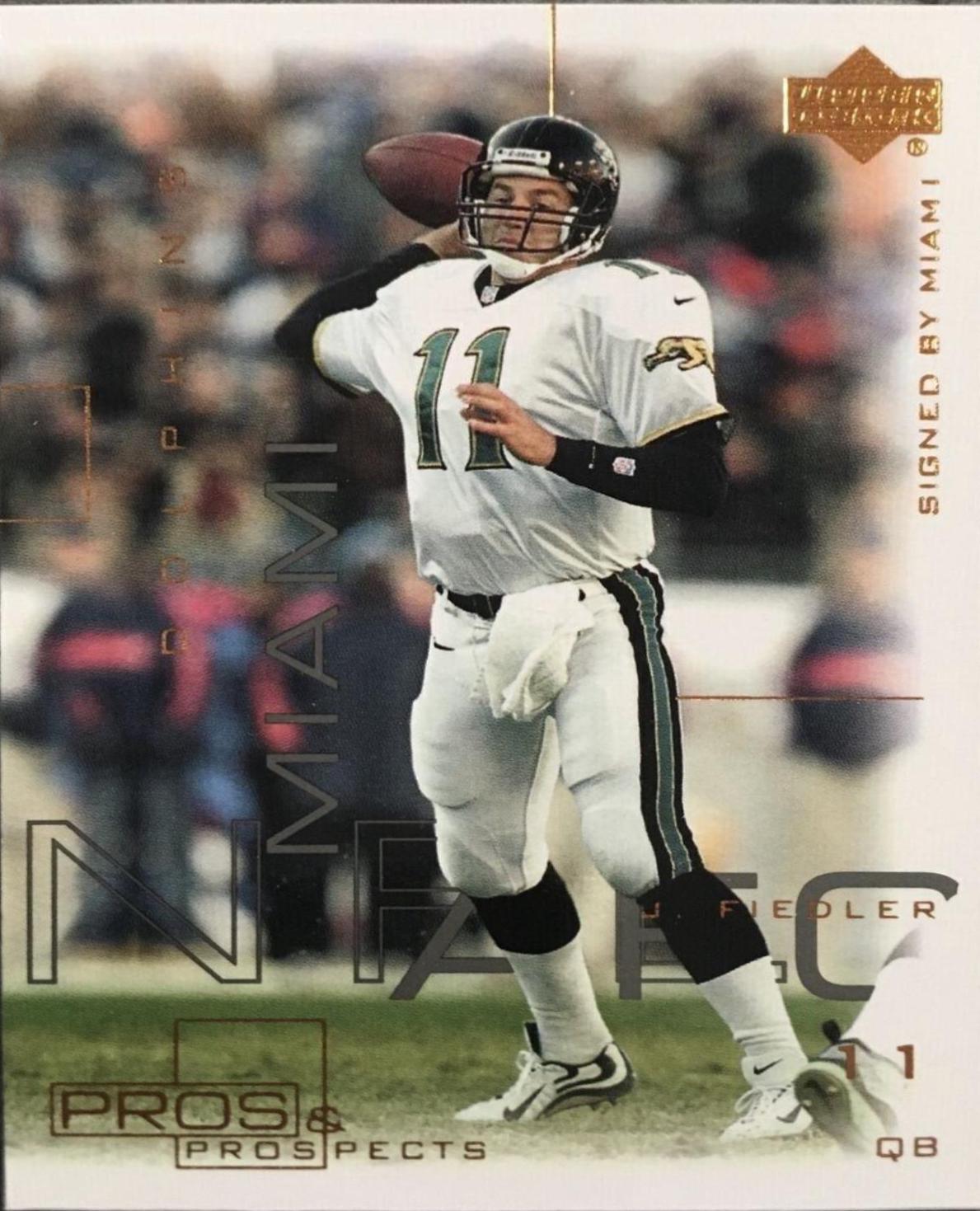 Jay Fiedler #44 Football Cards 2000 Upper Deck Pros & Prospects