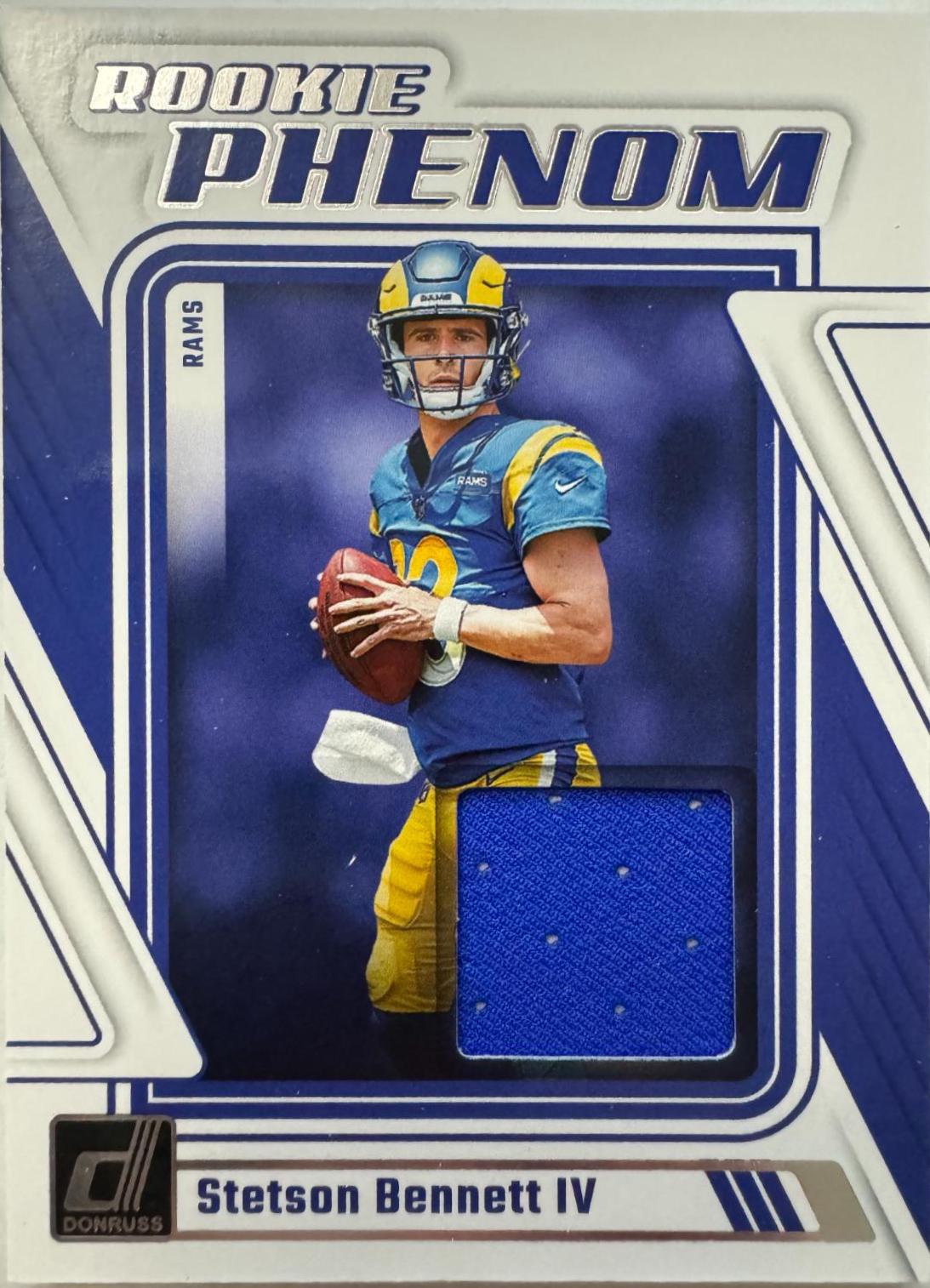 Stetson Bennett IV #RJP-SBEN Football Cards 2023 Panini Donruss Rookie Phenom Jerseys
