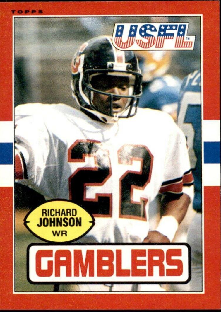 Richard Johnson #44 Football Cards 1985 Topps USFL