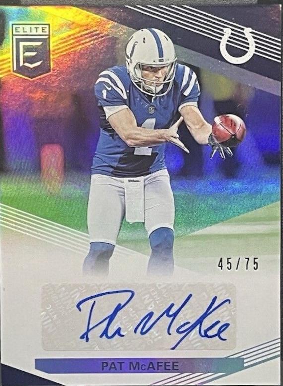 Pat McAfee #ES-PC Football Cards 2019 Panini Donruss Elite Signatures
