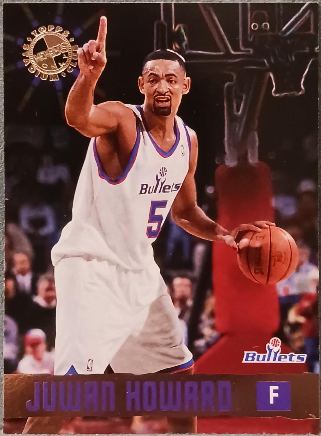 Juwan Howard #32 Basketball Cards 1995 Stadium Club Members Only 50