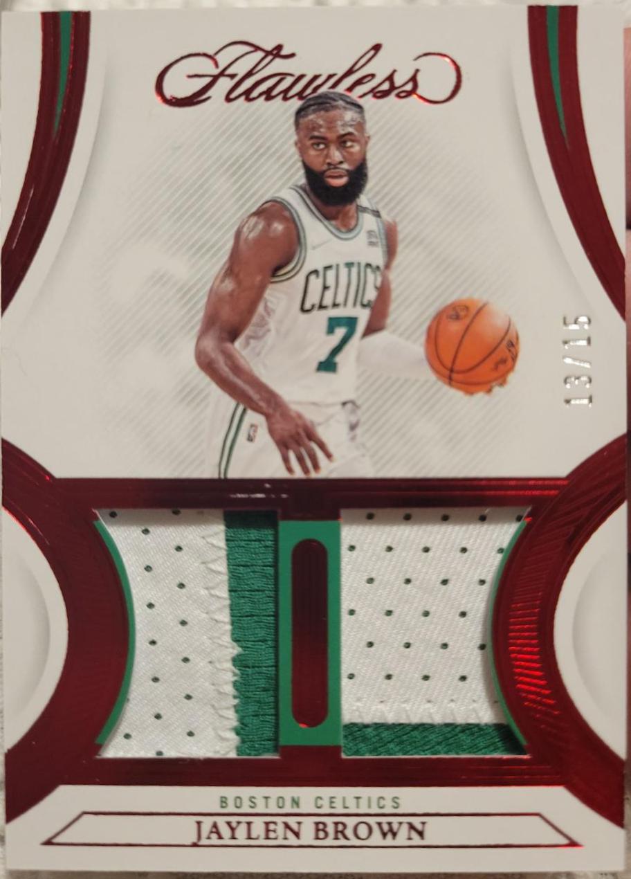 Jaylen Brown #DP-JYB Basketball Cards 2021 Panini Flawless Dual Patches