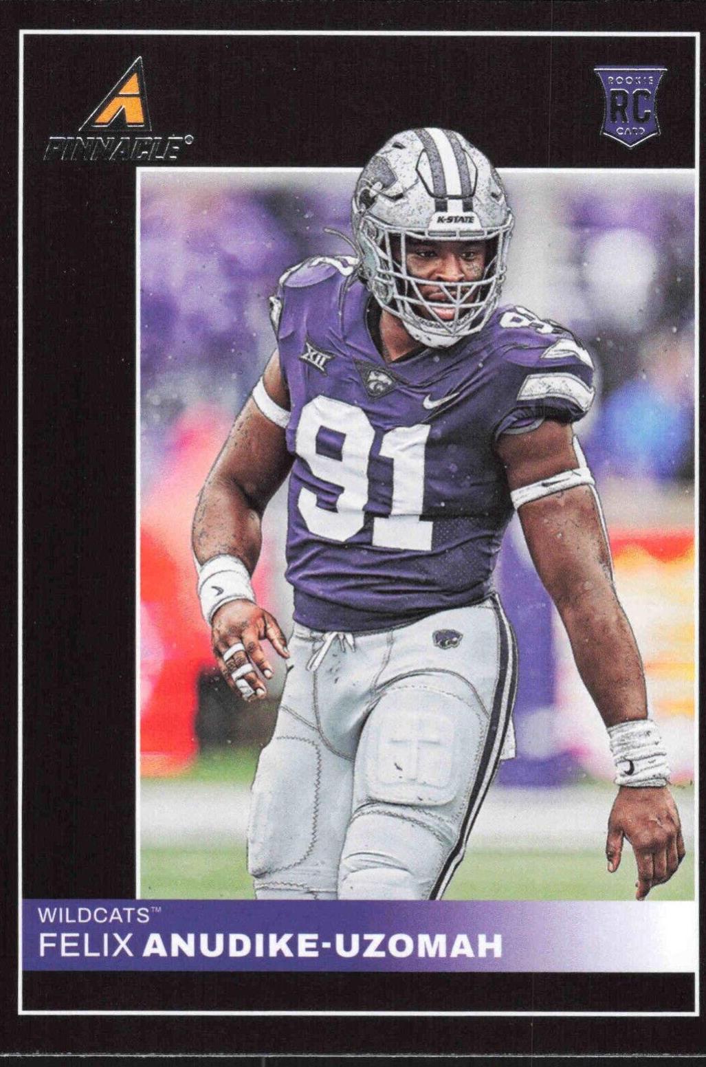 Felix Anudike Uzomah #10 Football Cards 2023 Panini Chronicles Draft Picks Pinnacle