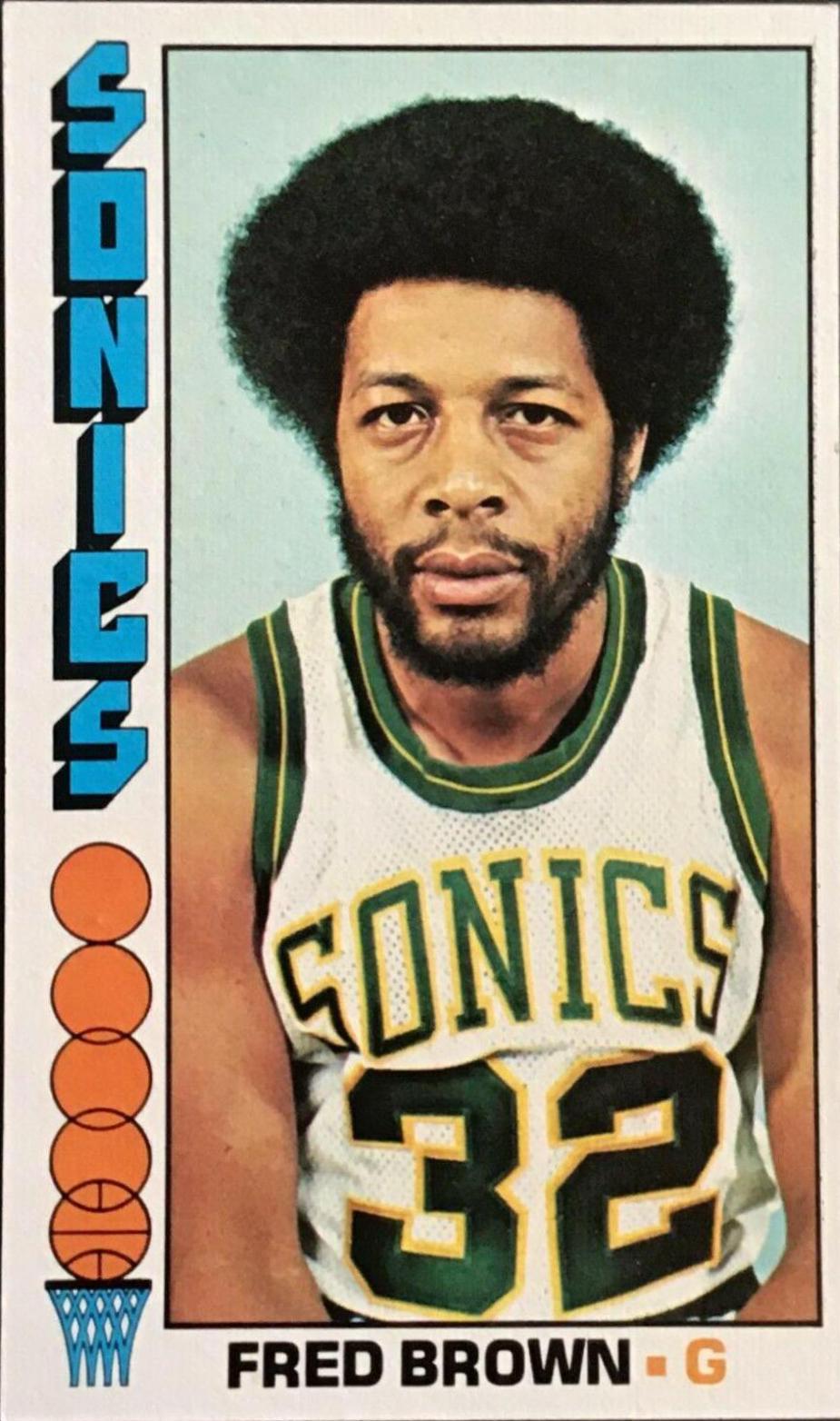 Fred Brown #15 Basketball Cards 1976 Topps