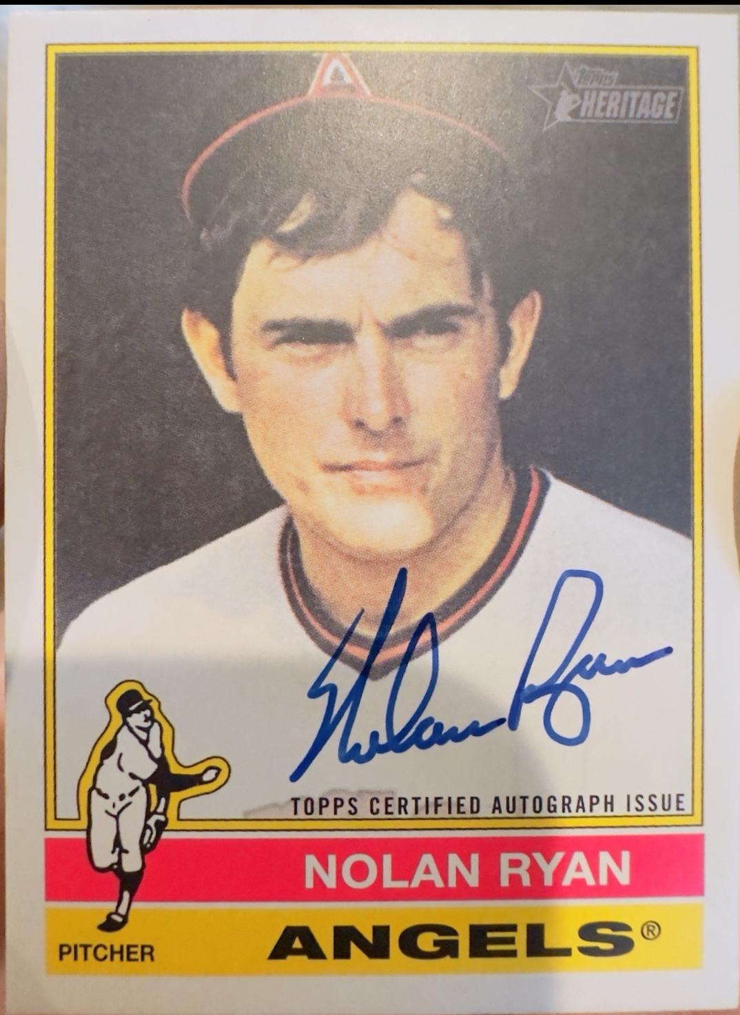 Nolan Ryan #76RO-NR Baseball Cards 2025 Topps Heritage Real One Autograph