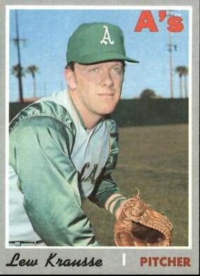 Lew Krausse #233 1970 Topps Baseball