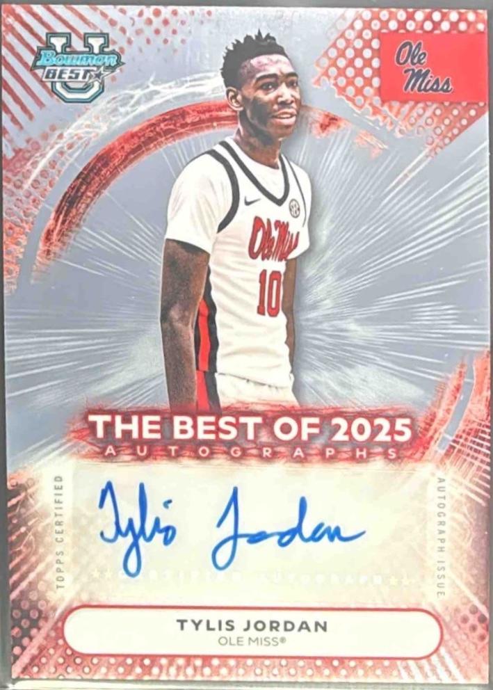 Tylis Jordan #BA-TJ 2025-26 Bowman University Best Basketball The Best of 2025 Autographs