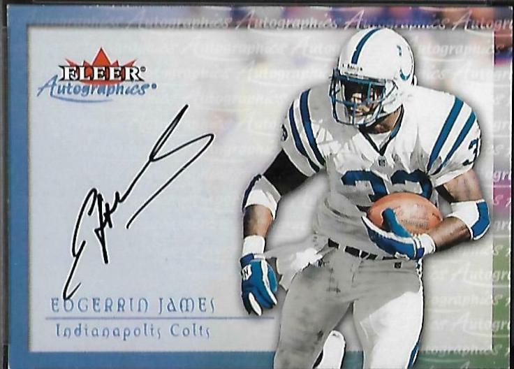 Edgerrin James Football Cards 2000 Fleer Autographics