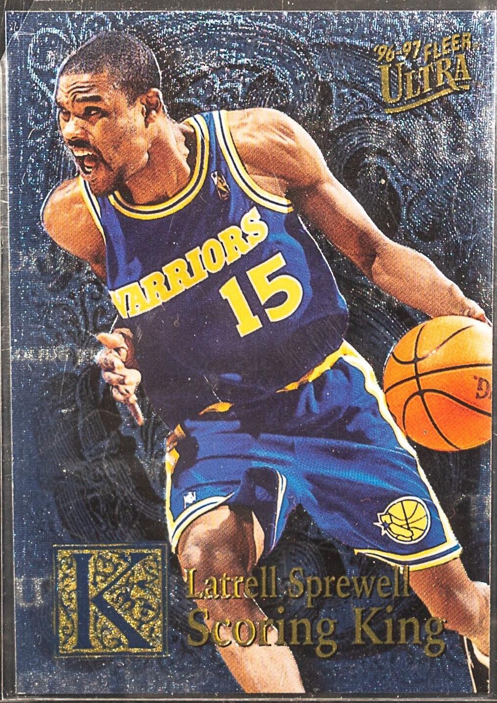 Latrell Sprewell #9 Basketball Cards 1996 Ultra Scoring Kings