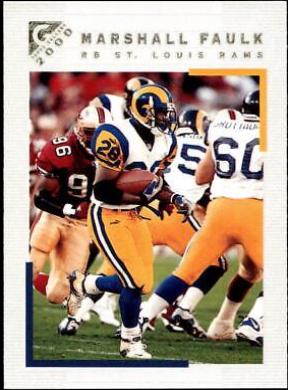 Marshall Faulk #1 Football Cards 2000 Topps Gallery