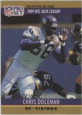Chris Doleman #18 Football Cards 1990 Pro Set FACT Cincinnati