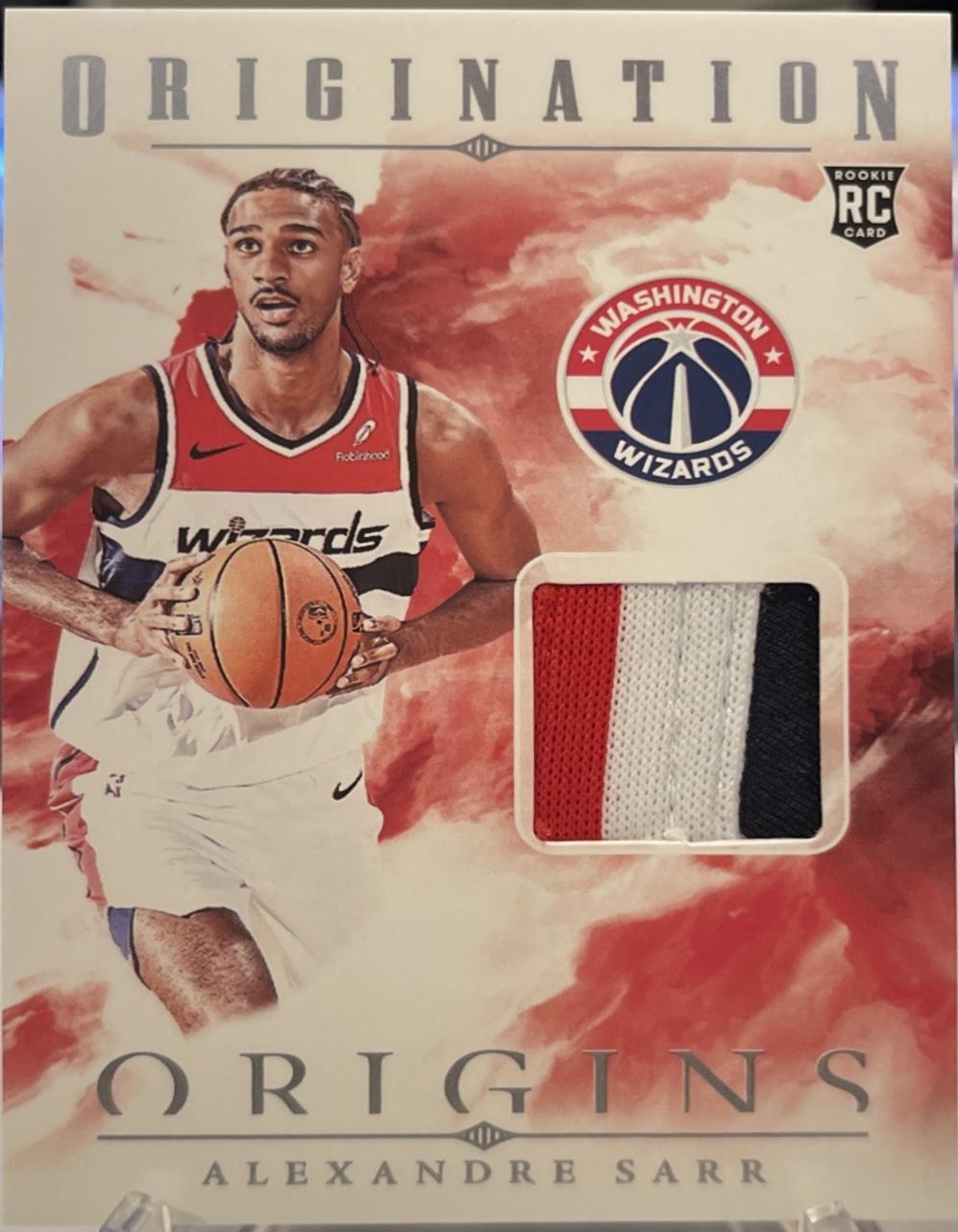 Alexandre Sarr #OM-ASA Basketball Cards 2024 Panini Origins Origination Memorabilia