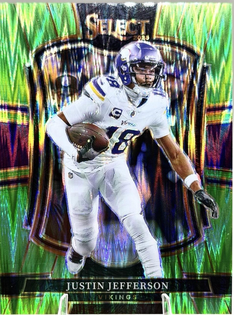 Justin Jefferson [Green Prizm] #163 Prices | 2025 Panini Select